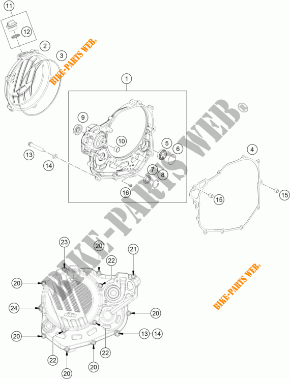 CLUTCH COVER for KTM 450 XC-F 2018