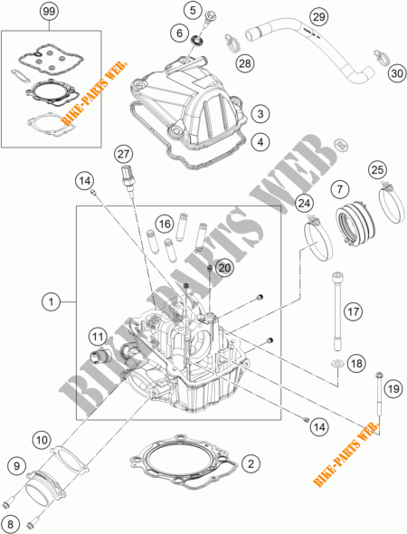 CYLINDER HEAD  for KTM 450 XC-F 2018