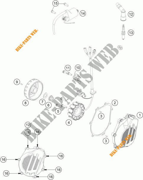 IGNITION SYSTEM for KTM 450 XC-F 2017