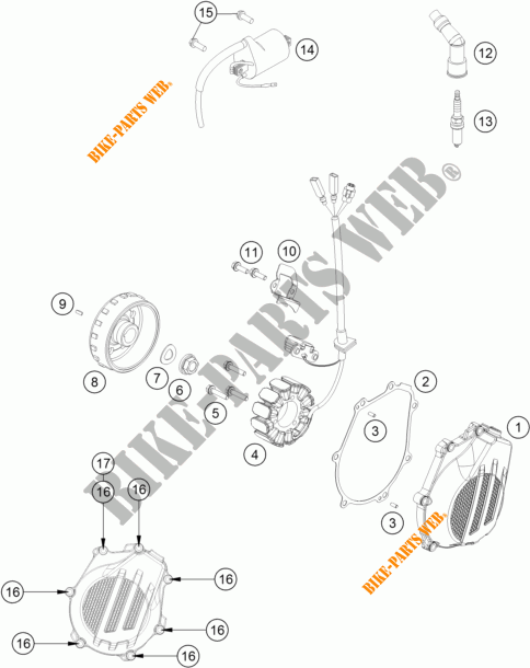 IGNITION SYSTEM for KTM 450 XC-F 2016