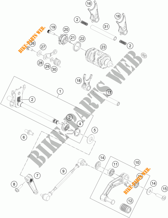 GEAR SHIFTING MECHANISM for KTM RC 390 R BLACK 2018