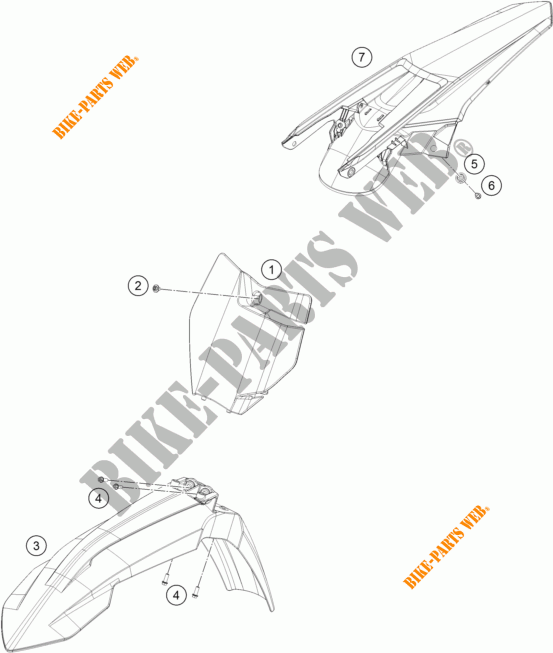 PLASTICS for KTM 350 XC-F 2017