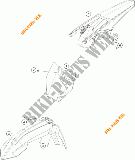 PLASTICS for KTM 350 XC-F 2016