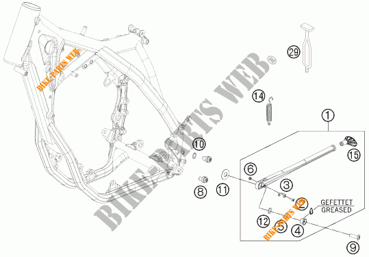 SIDE / MAIN STAND for KTM 350 XC-F 2014