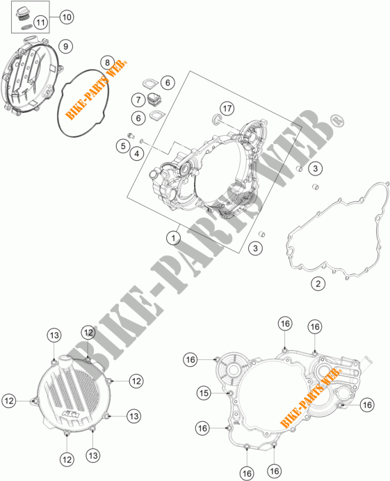 CLUTCH COVER for KTM 250 XC-W TPI 2018