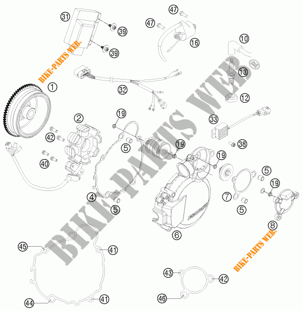 IGNITION SYSTEM for KTM 200 XC-W 2016