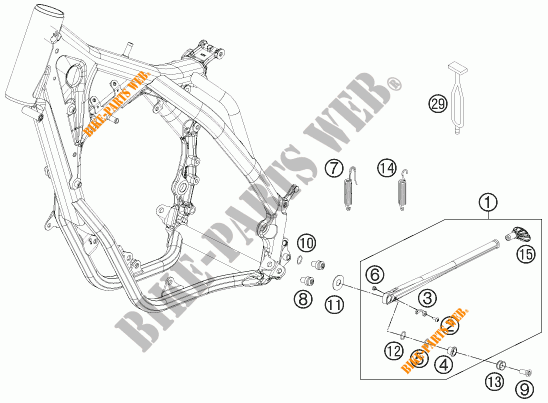 SIDE / MAIN STAND for KTM 200 XC-W 2016