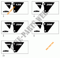 STICKERS for KTM 200 MXC 2001