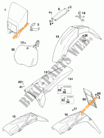 PLASTICS for KTM 200 MXC 1998