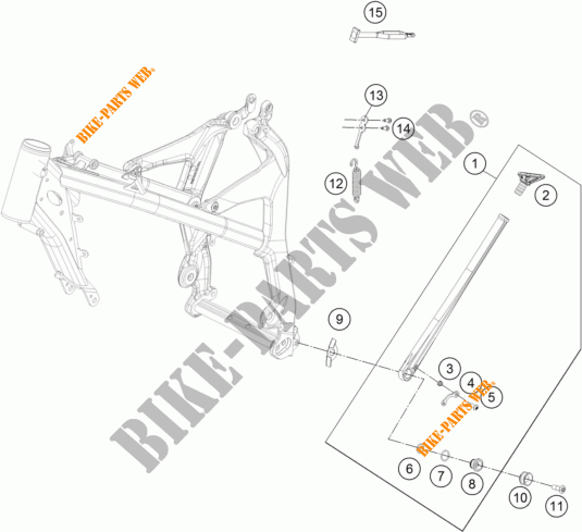 SIDE / MAIN STAND for KTM FREERIDE E-XC 2016