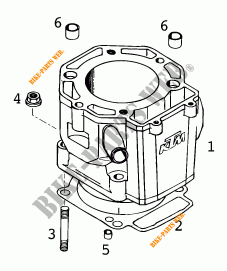 CYLINDER for KTM 640 LC-E 2000