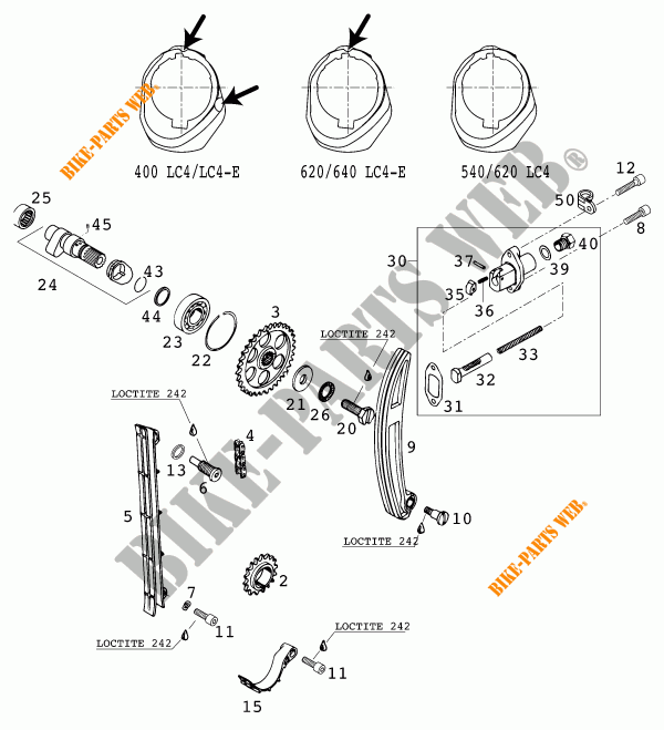 TIMING for KTM 640 LC-E 2000