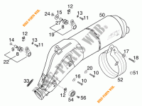 EXHAUST SILENCER for KTM 640 LC4-E SILVER 18,5LT 2000