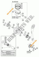 CRANKSHAFT / PISTON for KTM 640 LC4 ENDURO ORANGE 12L 2003