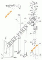 FRONT FORK / TRIPLE CLAMP for KTM 640 LC4 ENDURO ORANGE 12L 2003