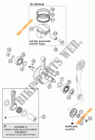 CRANKSHAFT / PISTON for KTM 640 LC4 ENDURO ORANGE 12L 2003