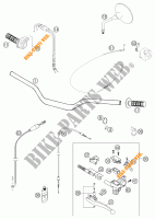 HANDLEBAR / CONTROLS for KTM 640 LC4 ENDURO ORANGE 12L 2003