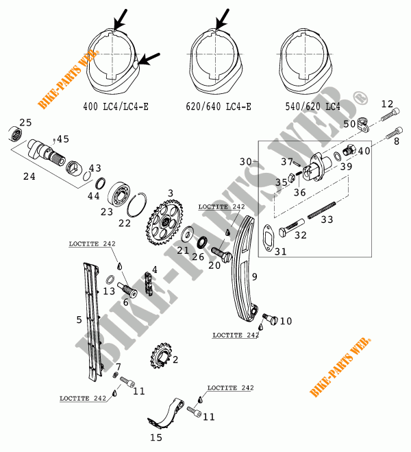 TIMING for KTM 640 LC4-E 2001