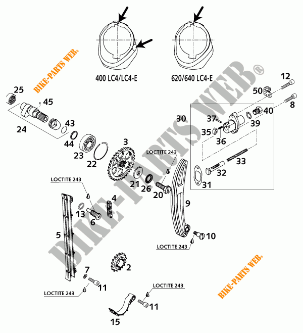 TIMING for KTM 640 LC4-E 2000