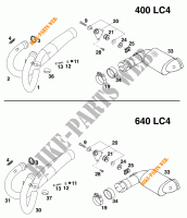 EXHAUST for KTM 640 LC4 2000