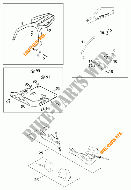ACCESSORIES for KTM 640 LC4 2000