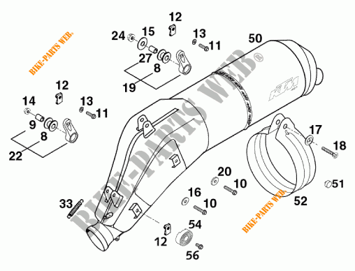 EXHAUST SILENCER for KTM 640 LC4 2000
