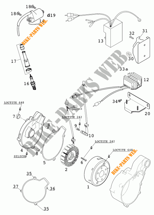 IGNITION SYSTEM for KTM 640 LC4 2000