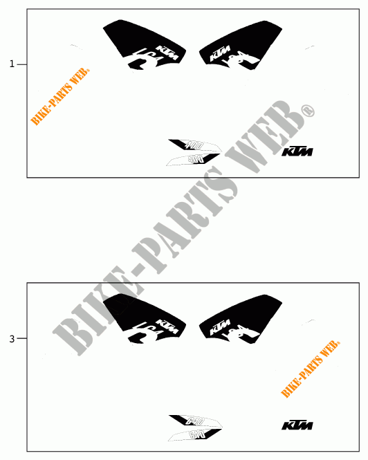 STICKERS for KTM 640 LC4 2000