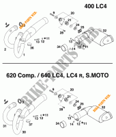 EXHAUST for KTM 640 LC4 1999