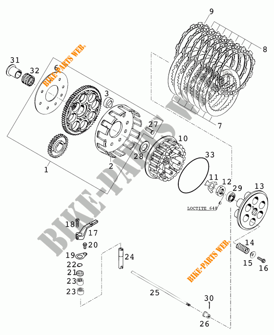 CLUTCH for KTM 640 LC4 1999