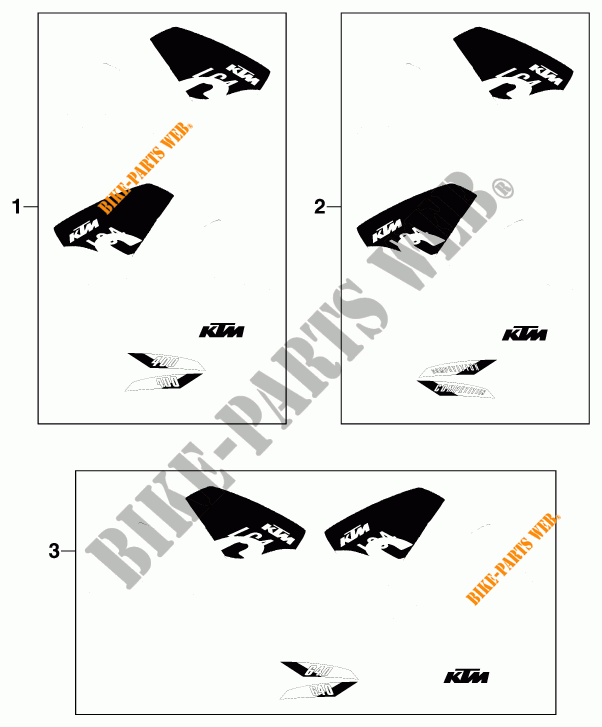 STICKERS for KTM 640 LC4 1999
