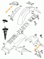 PLASTICS for KTM 620 SX WP 1994