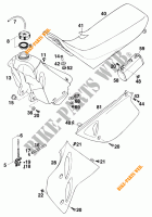 TANK / SEAT for KTM 620 SX WP 1994
