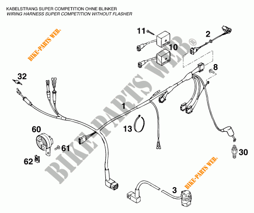 WIRING HARNESS for KTM 620 SXC WP 1997