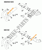 EXHAUST for KTM 620 SX 1999