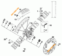 FRONT WHEEL for KTM 620 SX 1998