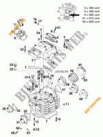 CYLINDER HEAD  for KTM 620 SUPER-COMP WP/ 19KW 1995