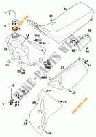 TANK / SEAT for KTM 620 SUPER-COMP WP/ 19KW 1995