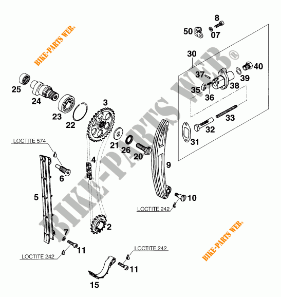 TIMING for KTM 620 SUPER-COMP WP/ 19KW 1995
