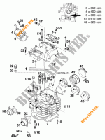 CYLINDER HEAD  for KTM 620 SUPER-COMP WP/ 19KW 1994