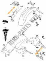 PLASTICS for KTM 620 SUPER-COMP WP/ 19KW 1994