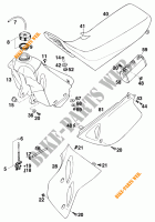 TANK / SEAT for KTM 620 SUPER-COMP WP/ 19KW 1994