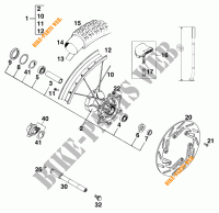 FRONT WHEEL for KTM 620 SUP-COMP 1998