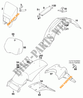PLASTICS for KTM 620 SUP-COMP 1998