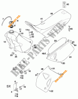 TANK / SEAT for KTM 620 SUP-COMP 1998