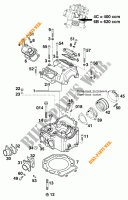 CYLINDER HEAD  for KTM 620 SC 2001
