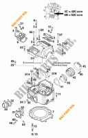 CYLINDER HEAD REAR for KTM 620 SC 2000
