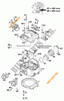 CYLINDER HEAD REAR for KTM 620 SC 2000
