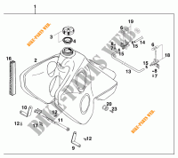 TANK / SEAT for KTM 620 RXC-E 1997