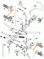 HANDLEBAR / CONTROLS for KTM 620 RXC-E 1995